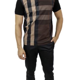 Playera Para Hombre Marca Huggo Valentino P-2192 Brown