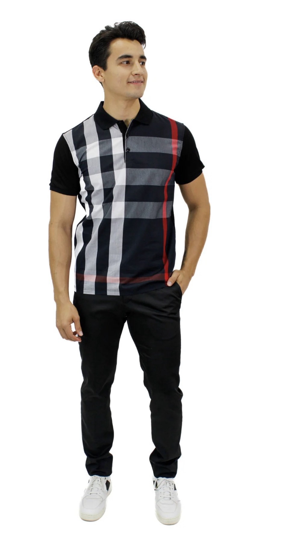 Playera Para Hombre Marca Huggo Valentino P-2192-Black