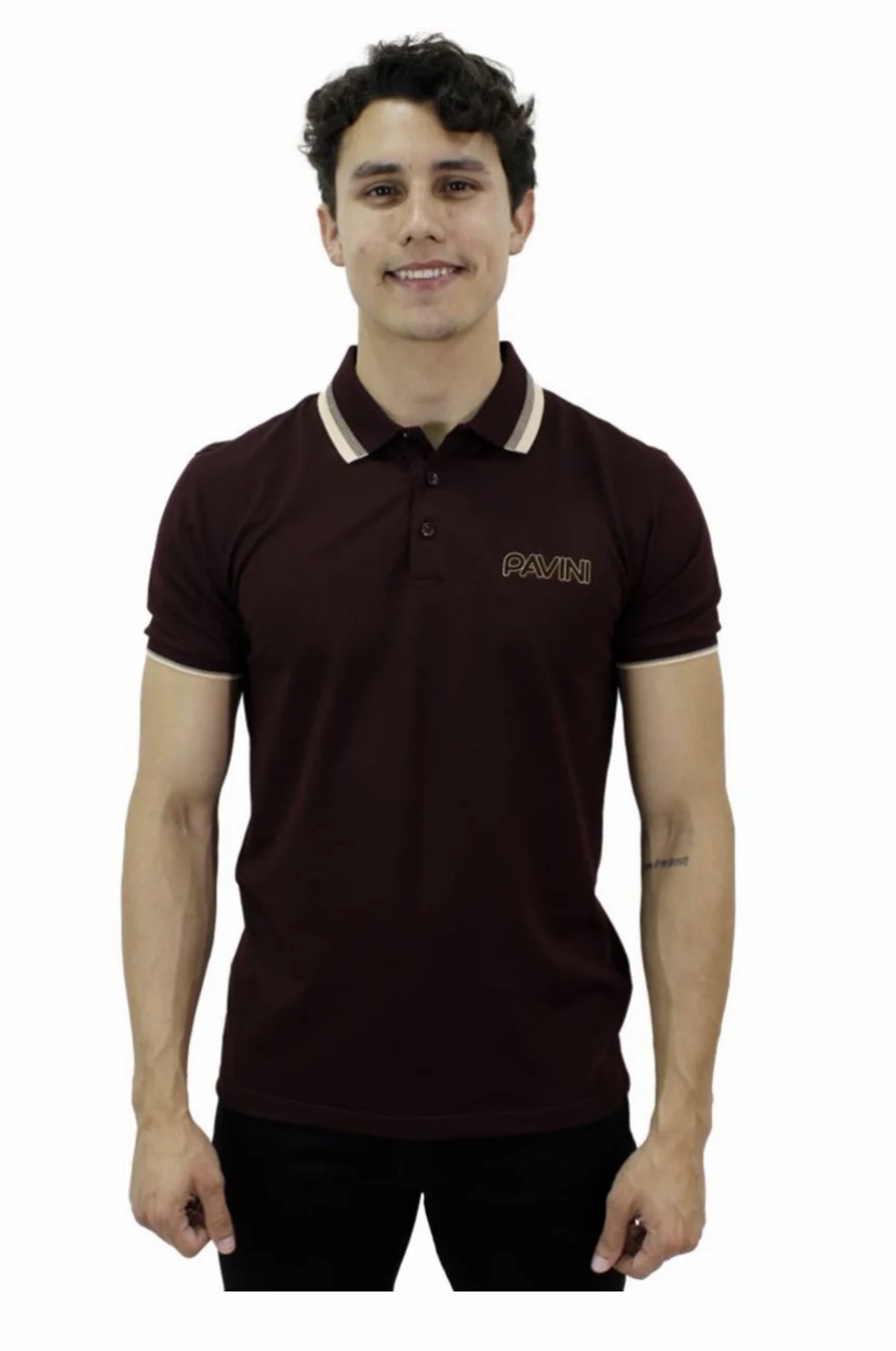 Playera para Hombre Marca PAVINI PT-1030- Burg