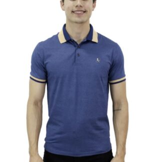 Playera Polo Para Caballero Marca Huggo Valentino HV-47-Navy