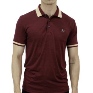 Playera Polo Para Caballero Marca Huggo Valentino HV-47-Burgundy