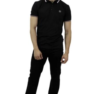 Playera Polo Para Caballero Marca Huggo Valentino HV-45-Black
